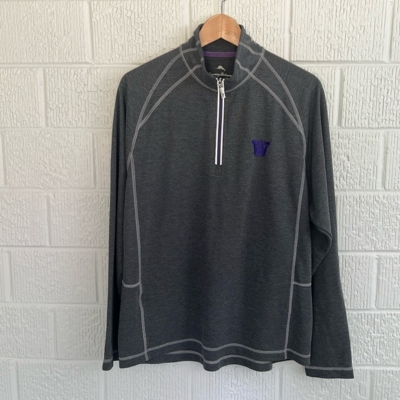 Tommy Bahama Men’s 1/4 Zip Island Pulllover University of Washington Medium - Picture 1 of 10